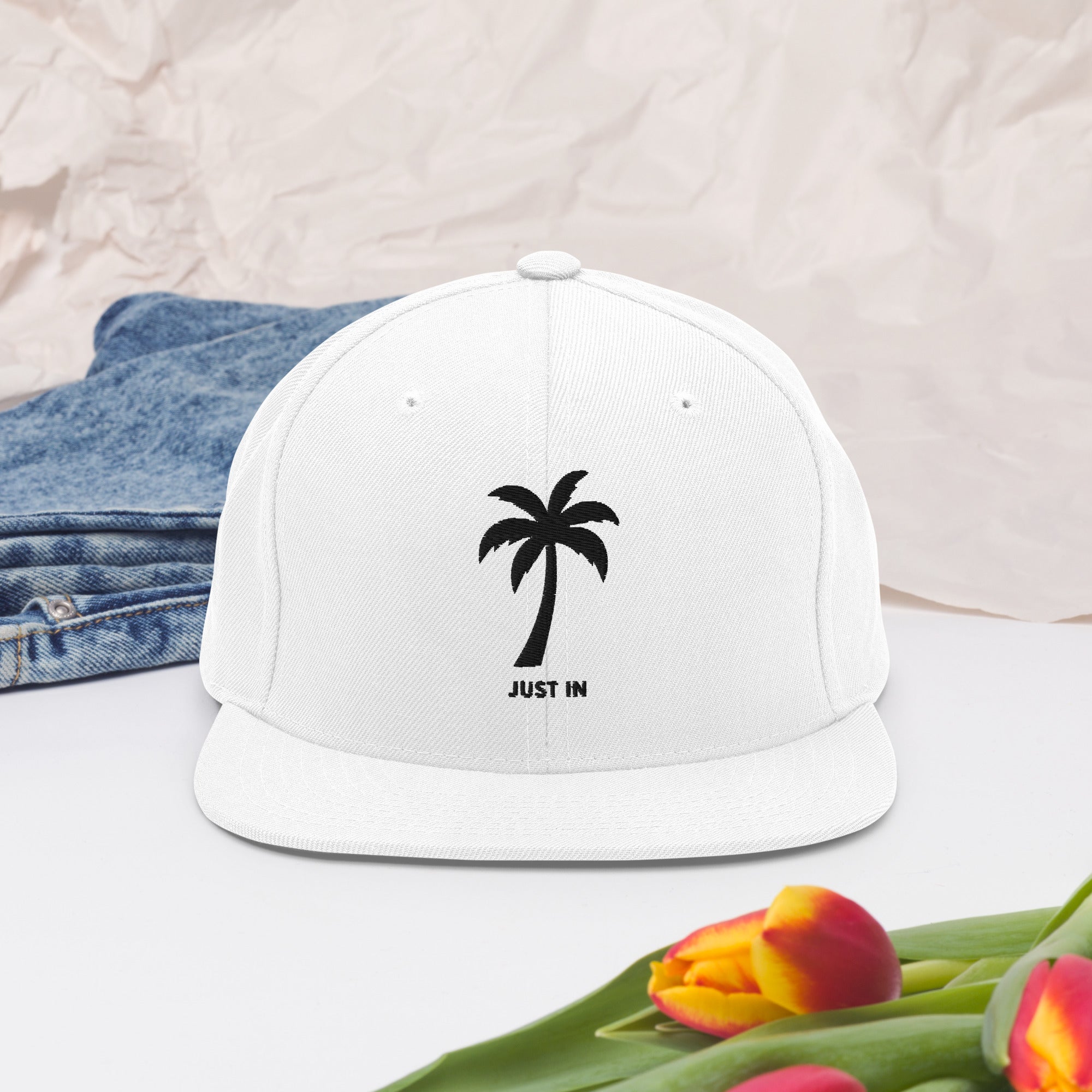 Cap Vorderseite mit Palmenlogo