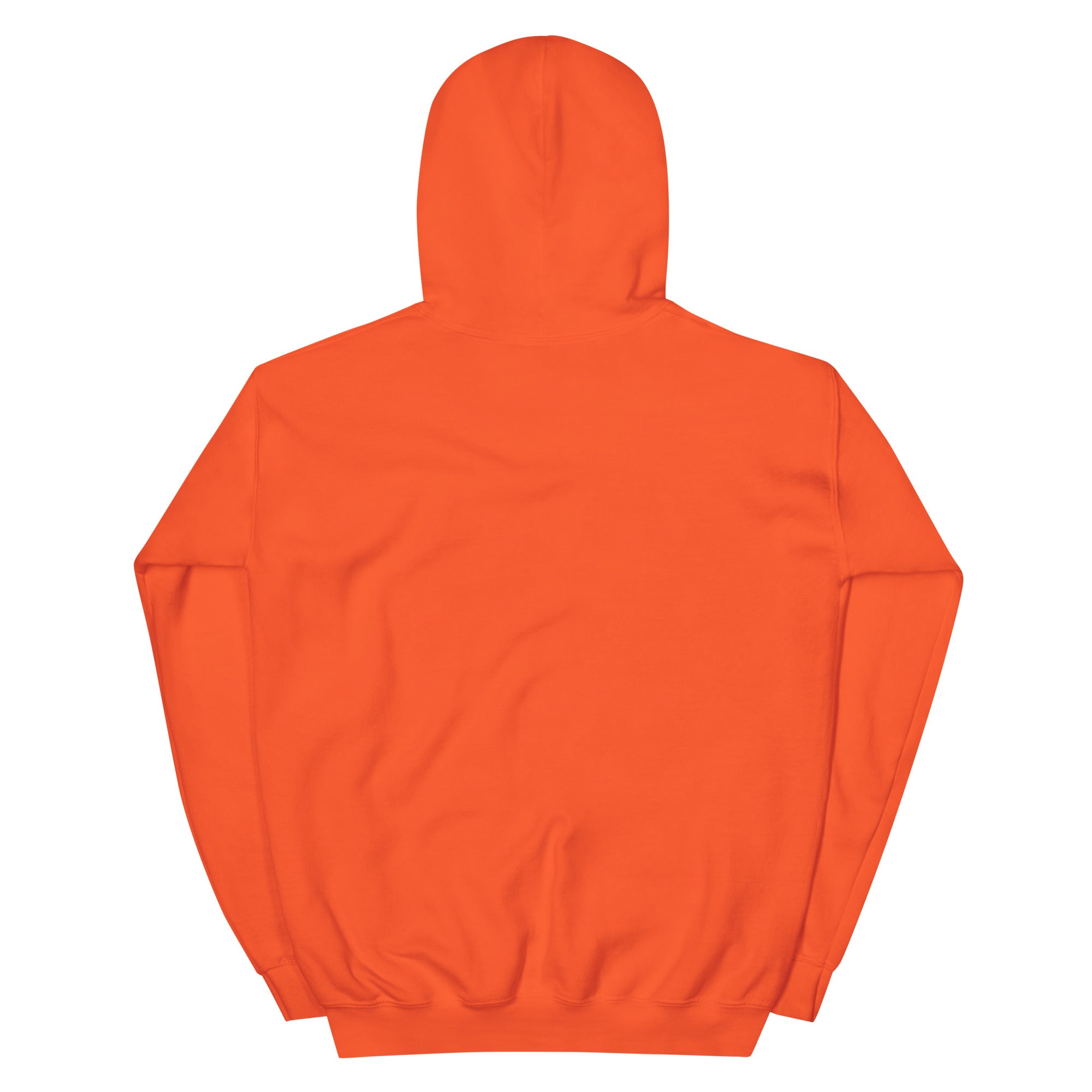 JSTN Hoodie Orange – Rückansicht Streetwear Pullover